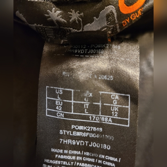 Guess leather-look leggings with sheer lace panels L - Picture 6 of 7